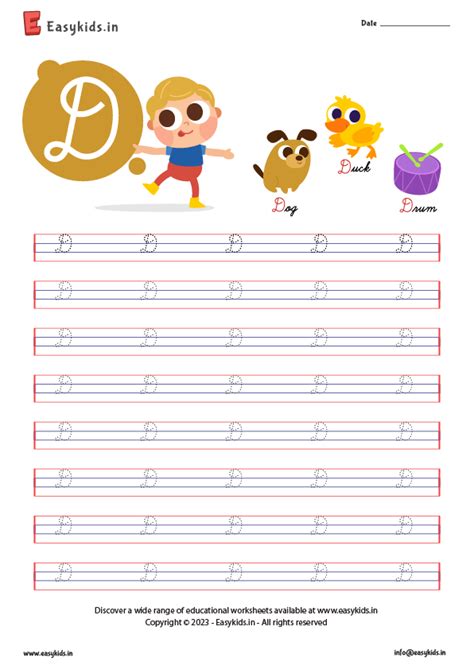 Capital Letter Cursive Worksheet by Easy Kids - EasyKids.in