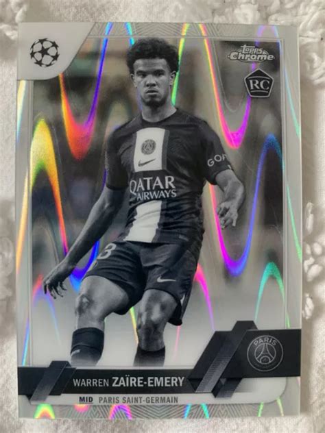 Topps Chrome Ucl Warren Za Re Emery Recrue Noir Et Blanc Ray