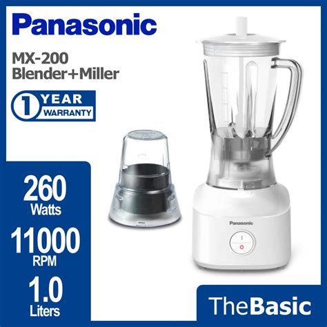 Panasonic L Durable Lightweight Blender With Dry Miller Pengisar