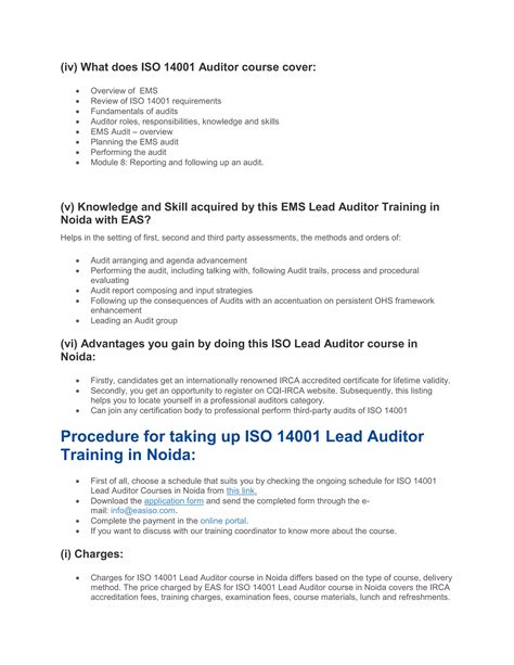 Iso Lead Auditor Training In Noida Pdf