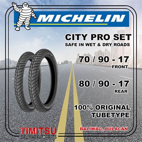 Motorcycle Tire Set 7090 17 8090 17 Michelin City Pro 7090 R17 8090