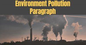 Environment Pollution Paragraph For Class