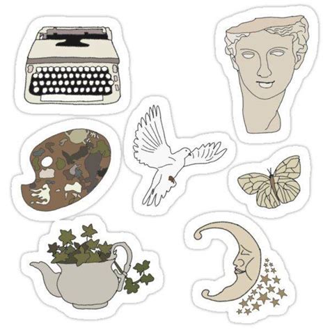 Aesthetic Stickers Printable Brown - Printable Online