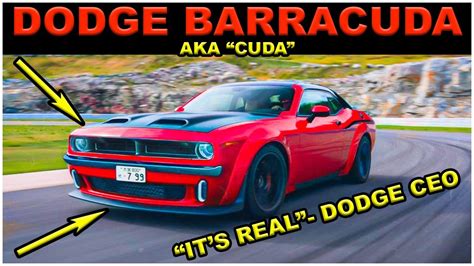 Dodge Barracuda Aka Dodge Cuda Officially Confirmed By Dodge Ceo