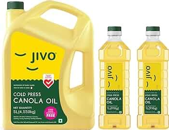 Jivo Canola Cold Press Edible Oil Pack Of Litre Each Jivo Canola