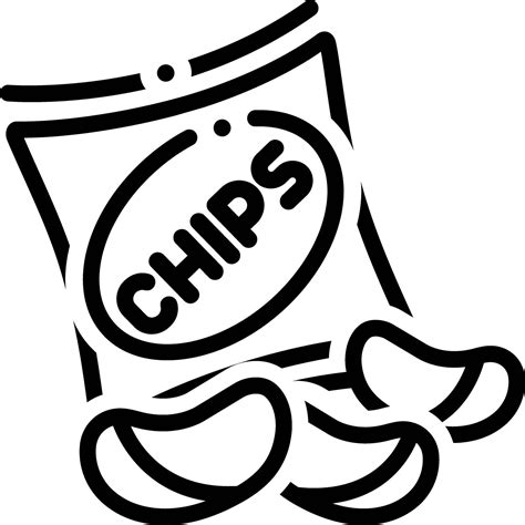 Line Icon For Potato Chips Vector Art At Vecteezy