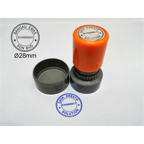 Cop Bulat Self Ink Flash Stamp 28mm Shopee Malaysia