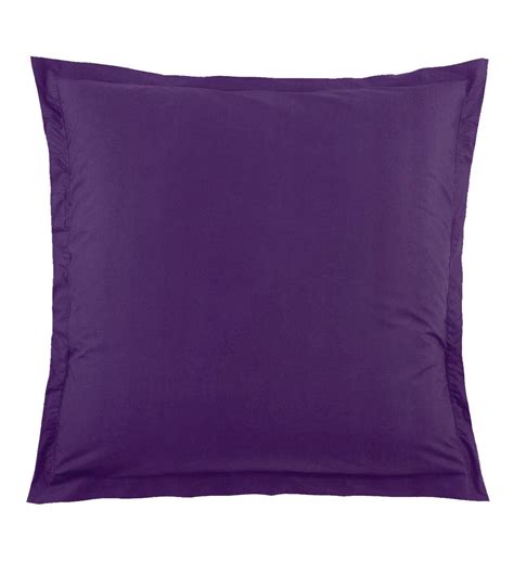 Taie D Oreiller Unie En Coton Violet Parme X Cm Coton