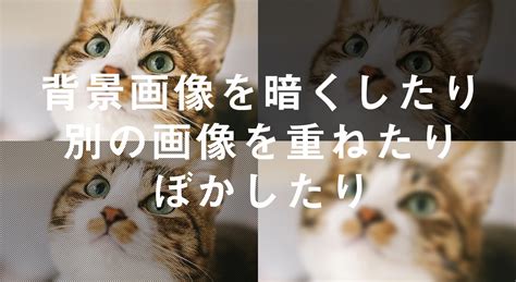 【css】背景画像を暗くしたり別の画像を重ねたりぼかしたり Misoblog