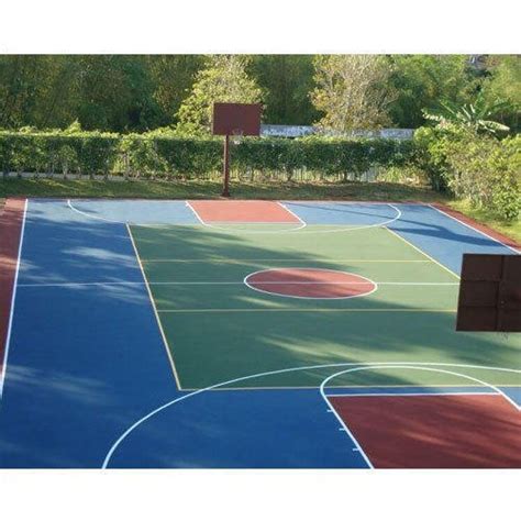 Basketball Glossy Acrylic Sports Flooring Anti Skidding At Rs Sq Ft