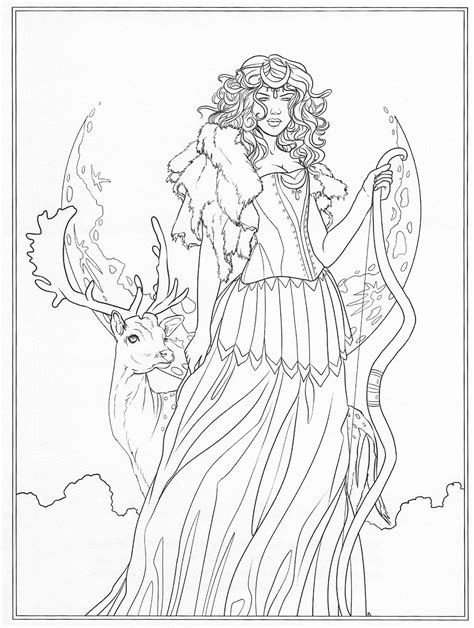 Pagan Goddess Coloring Pages Coloring Pages