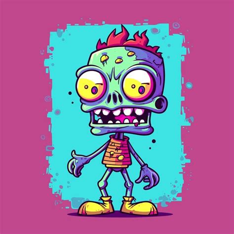 Personagem Zumbi De Desenho Animado Divertido E Atrevido Potencial