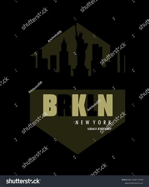 Brkln Typography Design Tshirt Print Vector Stock Vector (Royalty Free ...