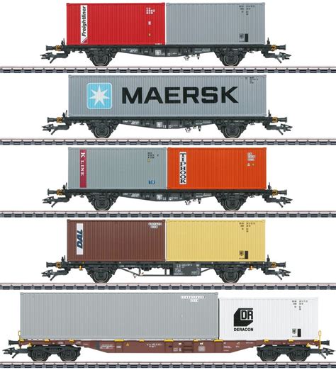 Märklin 47680 5er Set Containertragwagen DB Ep IV