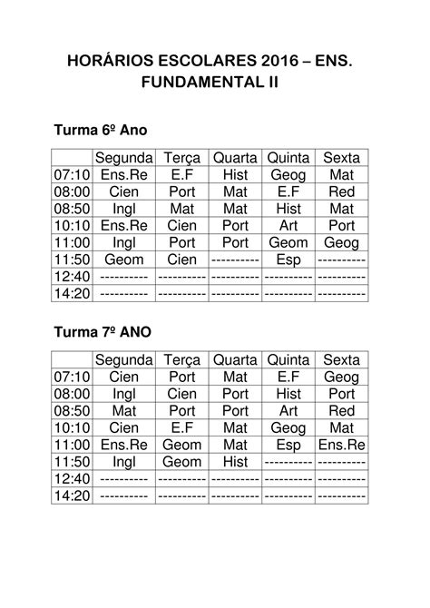 Hor Rios Escolares Fii Pdf Docdroid