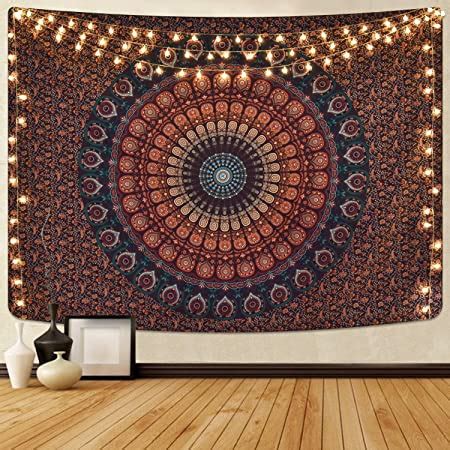 Amazon De Alishomtll Mandala Wandbehang Bohemian Wandteppich Sandtuch