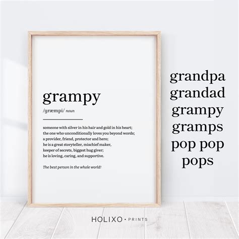 Grampy Definition, Grampy Gift, Gifts for Grampy, Fathers Day Gift ...