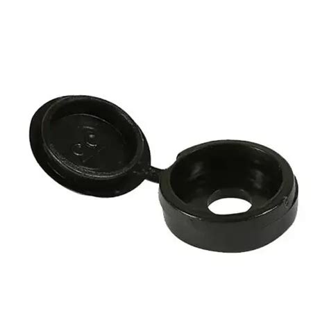 Small Hinged Screw Caps Black BuyMaterials