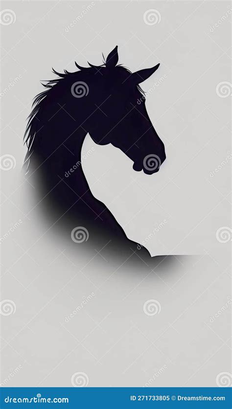 Illustration of a Horse Head Silhouette Stock Illustration ...