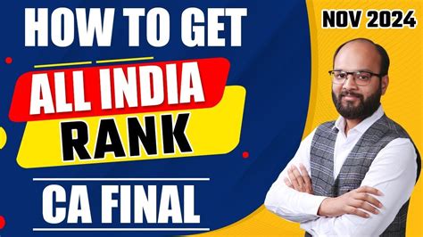 How To Get All India Rank In Ca Final Nov How To Get Rank In Ca