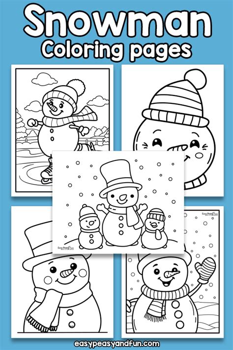 Snowman Coloring Pages – Easy Peasy and Fun Membership