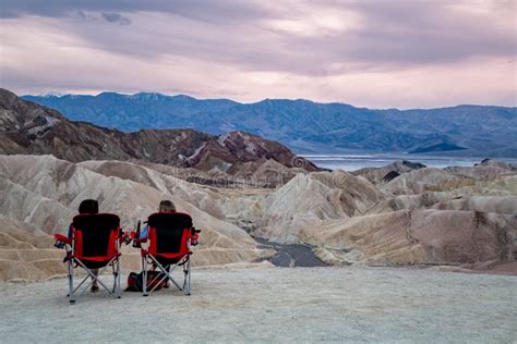 Zabriskie Point Sunset, Death Valley National Park, California. Stock ...