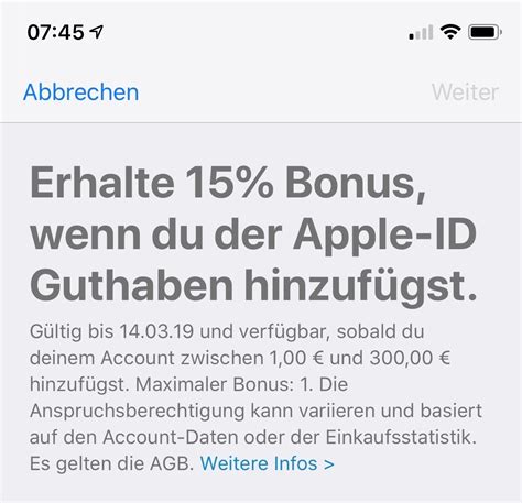 Itunes Guthaben Mit Rabatt Aufladen Direkt Auf Dem Iphone Heise Online