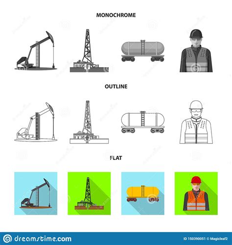 Vector Illustration Of Oil And Gas Symbol Collection Of Oil And Petrol