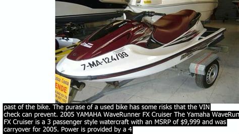 Yamaha Waverunner Vin Check Price Find The Kelley Blue Book Value Of