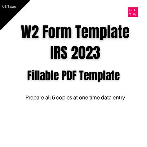 2023 W2 Form Printable Download