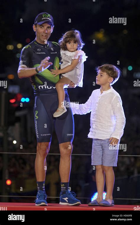 Alejandro Valverde Of Cycling Team Moviestar Team Celebrates On The