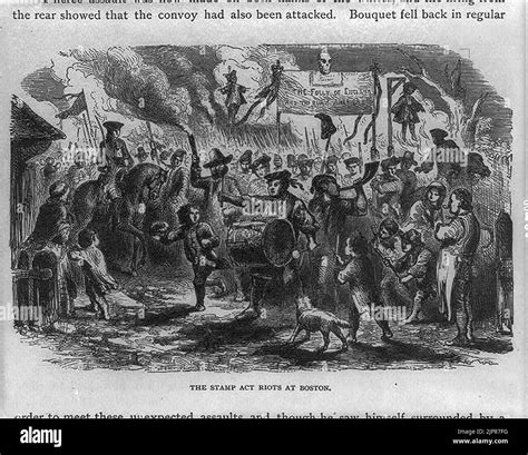 The Stamp Act Riots In Boston Stock Photo Alamy