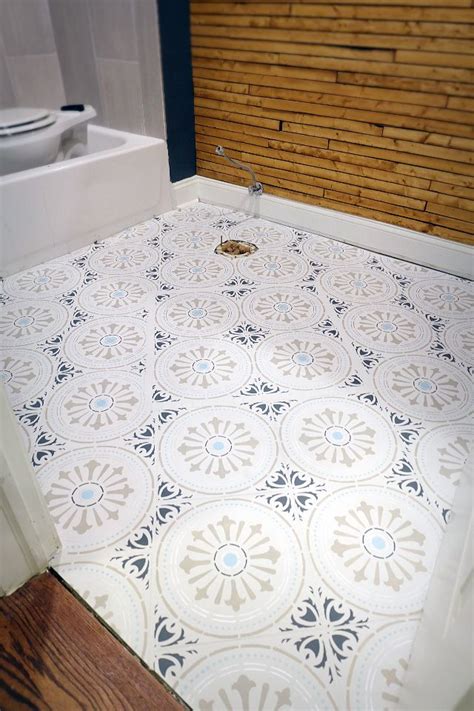 How To Stencil Paint A Ceramic Tile Floor The Cheaper Way Ceramic