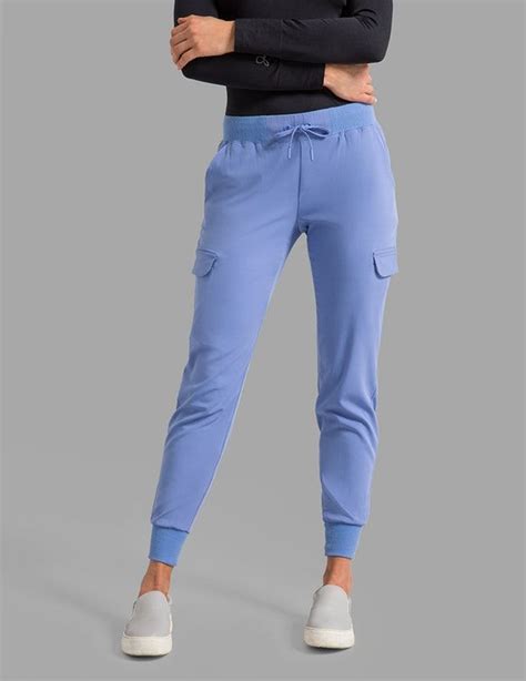 Cargo Jogger Pant In Ceil Blue Medical Scrubs By Jaanuu Nurse