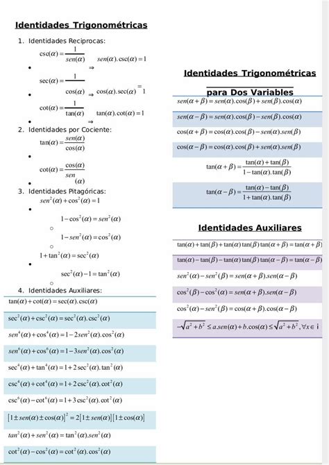 PDF Identidades Trigonométricas DOKUMEN TIPS