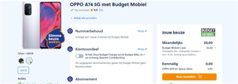 Gratis Oppo A G Cadeau Bij Budget Mobiel Abonnement Van Mobiel Nl