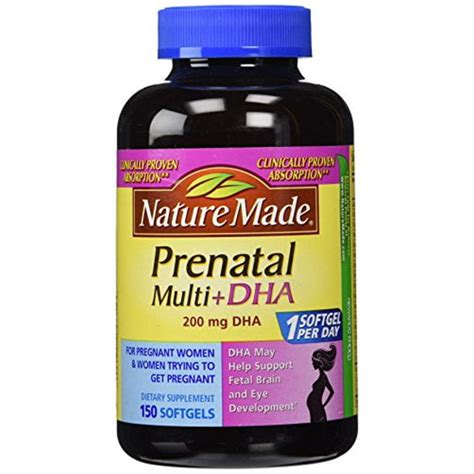 Nature Made Prenatal Dha 200 Mg Softgels 150ct