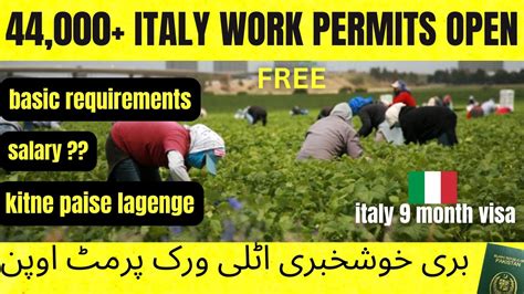 Good News Italy Seasonal Work Visa Open Italy Month Paper Open