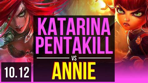 Katarina Vs Annie Mid Pentakill Kda 23 1 7 1 2m Mastery Points