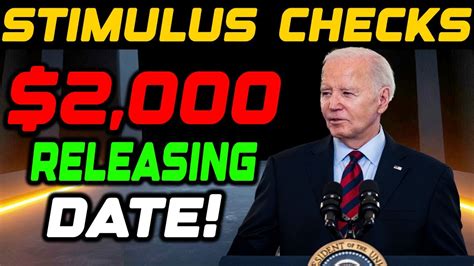 RELEASING DATES FINALLY UNVEILS 2000 STIMULUS CHECK DIRECT DEPOSIT