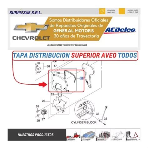 Tapa Distribucion Superior Aveo Chevrolet Original en venta en Lanús Bs