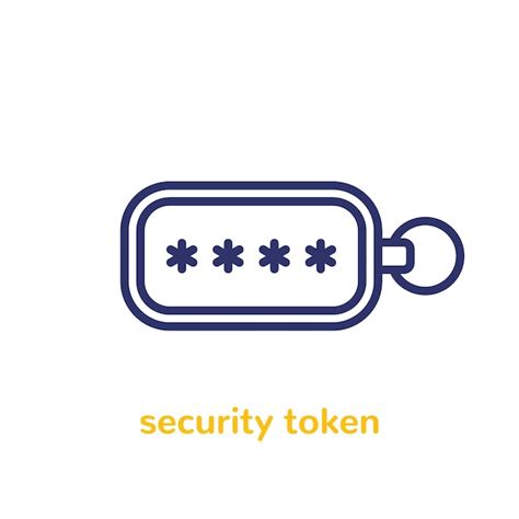 Premium Vector Security Token Line Icon Vector