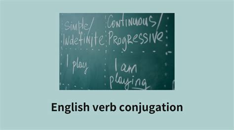 A complete guide to learning English verb conjugation with examples ...