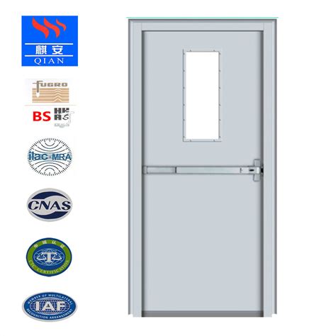 Hour Fire Rated Glass Steel Door With Panic Bar Fire Rated Door And