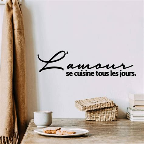 Wandtattoo L Amour Se Cuisine Tous Les Jours Wall Art De