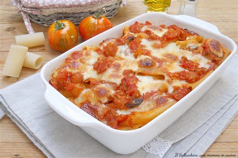 Paccheri Al Forno Con Melanzane Rosse E Provola Una Mamma In Cucina