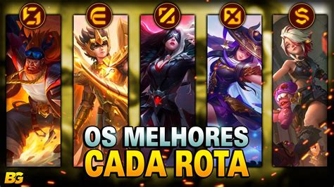 TOP 3 MELHORES HERÓIS de CADA ROTA do MOBILE LEGENDS YouTube