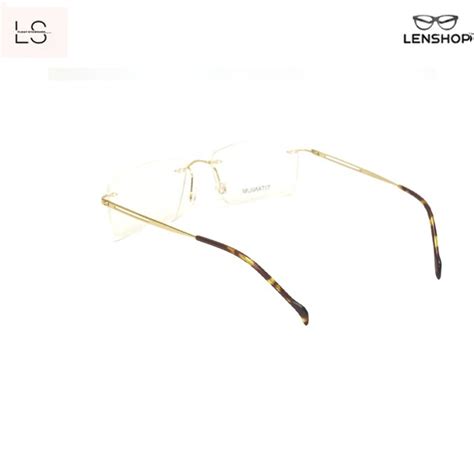 Ls Float Golden Pure Titanium Rimless Lenshop Provide Affordable