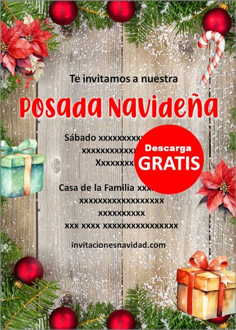 Invitaciones Posada Navide A Invitaciones Navidad