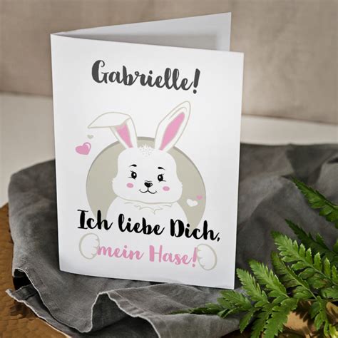 Ich liebe Dich Mein Hase Glückswunschkarte GeschenkSpeziell de